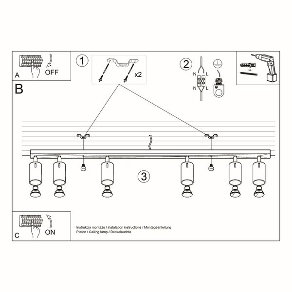 Plafon RING 6L szary zdjęcie 5