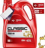 OLEJ SILNIKOWY ORLEN CLASSIC SEMISYNTHETIC SL 10W40 4,5L MB 229.1 ZAWIESZKA