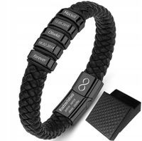 Bransoletka SKÓRZANA IMIONA RODZINY GRAWER