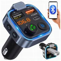 TRANSMITER SAMOCHODOWY BLUETOOTH FM MP3 SZYBKA ŁADOWARKA QC 3.0 2 x USB