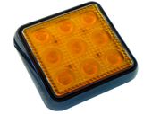 mocna Lampa 9 LED 10x10 cm ostrzegawcza stroboskop 12v 24v kogut 60W