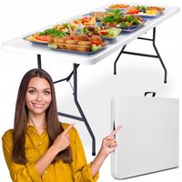 STÓŁ OGRODOWY SKŁADANY CATERINGOWY BANKIETOWY TURYSTYCZNY WALIZKA 180 cm