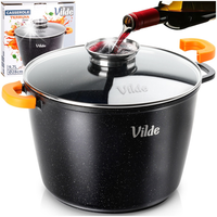 GARNEK GRANITOWY POKRYWKA SZKLANA INDUKCJA GAZ POWŁOKA NON-STICK 28 CM