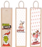 SKRZYNKA NA WINO prezent Mikołajki Święta nadruk