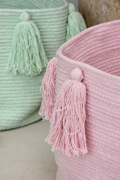 Lorena Canals Kosz dekoracyjny Tassels Pink zdjęcie 8
