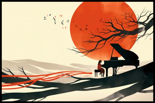 Plakat 86,4x56,8cm Pianistka na Arena.pl