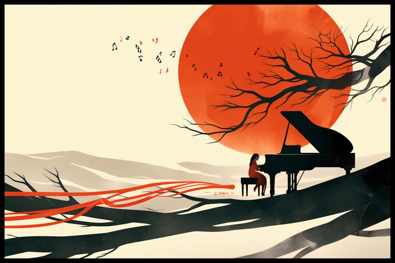 Plakat 86,4x56,8cm Pianistka zdjęcie 2
