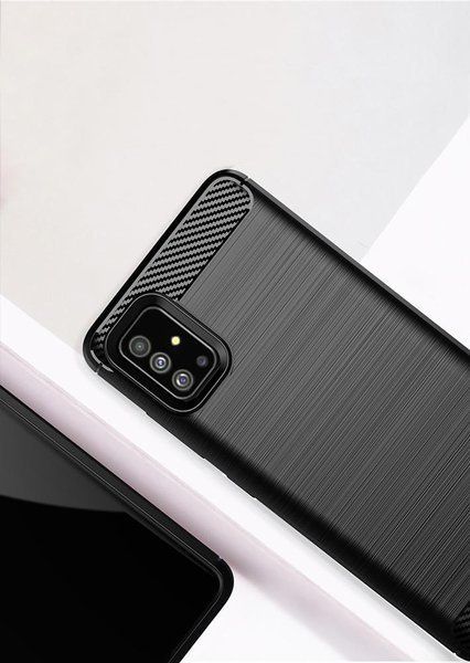 Etui Back Case Carbon do Samsung Galaxy A71 czarny zdjęcie 3