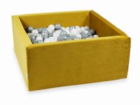 Suchy basen z piłeczkami 400 sztuk 90x90x40 Velvet zloty (białe, srebrne, perłowe, szare)