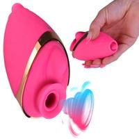 Wibrator Powietrzny, Ssący + Ruchomy Języczek Usb