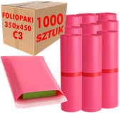 foliopaki kurierskie różowe c3 350x450mm - 1000 szt.