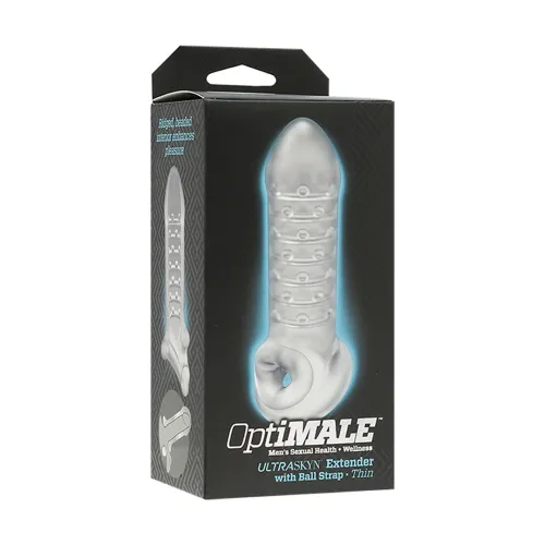 doc johnson optimale thick extender z paskiem kulkowym, transparentny na Arena.pl