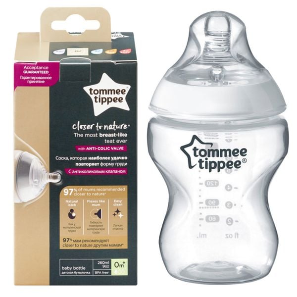 TOMMEE TIPPEE CTN Butelka antykolkowa 260ml ze smoczkiem 0m+ zdjęcie 1
