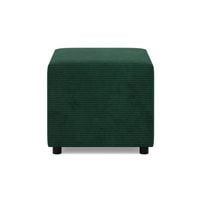 Pufa do siedzenia, BLOM, sztruks, 51x51x40, butelkowa zieleń | TYLETEGOTU