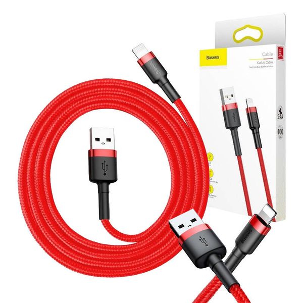 Kabel Lightning USB Baseus Cafule 1,5A 2m (czerwony) zdjęcie 11