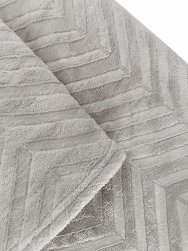 GRUBY KOC 200x220 cm CIEPŁA NARZUTA NA ŁÓŻKO DLA CIEBIE PREZENT JASNY SZARY na Arena.pl