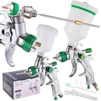 pistolet lakierniczy zestaw 3x dysza 0,8 1,4 1,7 hvlp do malowania 600+125