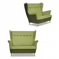 Sofa kanapa uszak ARI DUO skandynawska Family Meble zielono - zielona