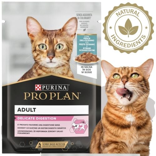 karma mokra dla kota pro plan delicate z rybami 85 g zdrowe jelita kotów na Arena.pl