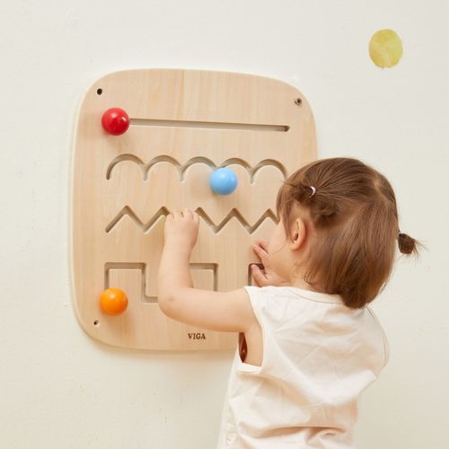 VIGA Drewniana Tablica Manipulacyjna Sensoryczna Labirynt na Arena.pl