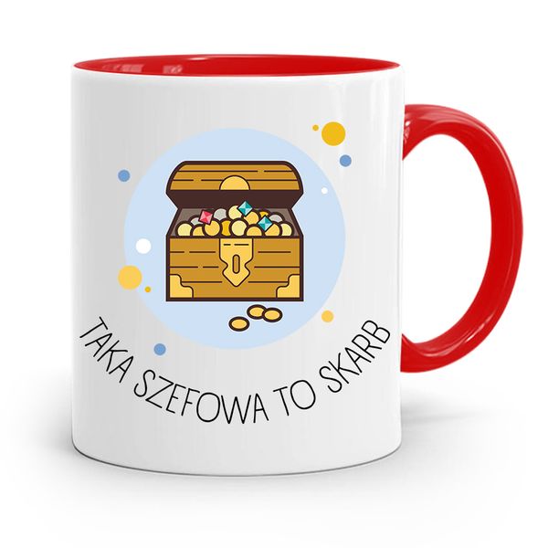 Kubek Czerwony Dla Szefowej Taka Szefowa To Skarb Z Nadrukiem Ze Zdjęciem zdjęcie 1