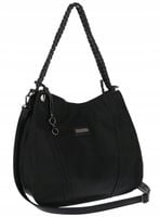 Torebka Damska Shopperka Worek Pojemna Modna Duża Torba CH7716 Czarna