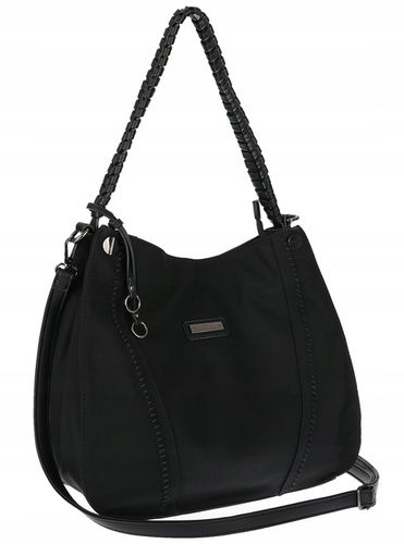 Torebka Damska Shopperka Worek Pojemna Modna Duża Torba CH7716 Czarna na Arena.pl