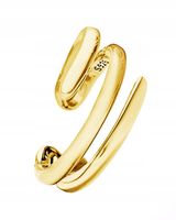 Pozłacana nausznica srebro 925 zaciskana kolczyk polerowana BLINGART