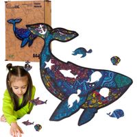 puzzle drewniane eco potężny wieloryb a4 puza4-01737