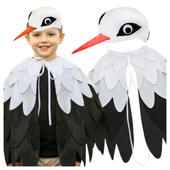 Strój bociana przebranie halloween dzień wiosny kostium dzieci skrzydła