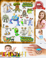 Duży Zestaw Mega Tatuaży zmywalnych - My Singing Monsters