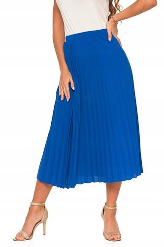 PLISOWANA SPÓDNICA DAMSKA ELEGANCKA MAXI DŁUGA BEZ WZORU MODNA MORAJ L/XL na Arena.pl