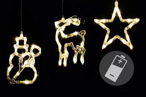 Świąteczna dekoracja na okno- gwiazda, bałwan, renifer, LED na Arena.pl