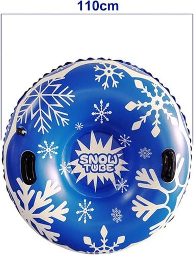 Ślizgacz Sanki Dmuchane Koło Opona Na Śnieg Ponton 110x30cm Niebieski Zima na Arena.pl