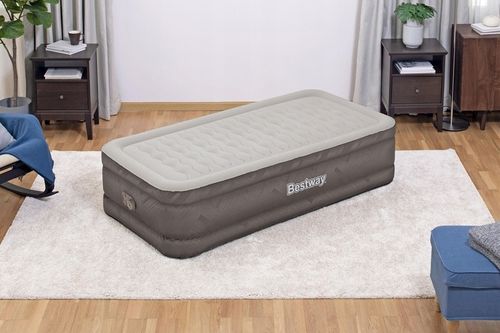 Materac Dmuchany Jednoosobowy Łóżko do Spania z Pompką 230V Bestway 69048 na Arena.pl