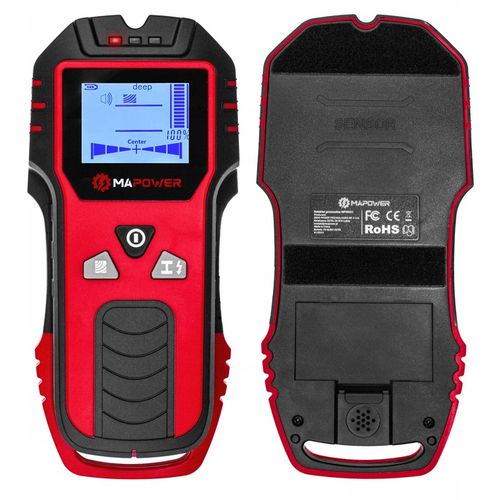 WYKRYWACZ PRZEWODÓW DETEKTOR DREWNA METALU KABLI RUR W ŚCIANIE MAPOWER na Arena.pl