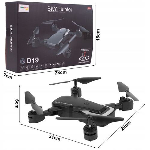 DRON Z KAMERĄ DLA DZIECI QUADROCOPTER HD WIDEO 0,3MP AKUMULATOR 3,7 WALIZKA na Arena.pl