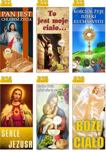 BANER NA BOŻE CIAŁO dekoracja OŁTARZA gotowy 2x1m Religijny Kościół na Arena.pl