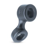 boners cock ring and ball stretcher   grey