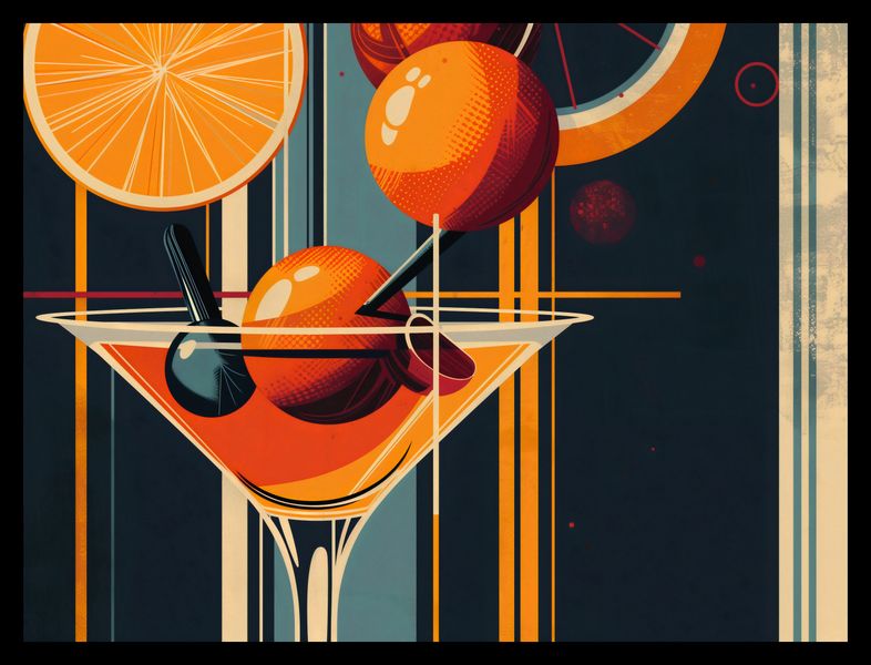 Plakat 40x30cm Koktajl w Stylu zdjęcie 2
