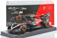 2X BOLID F1 Alfa Romeo Team Stake C43 2023 Zhou Guanyu 1:43 BBURAGO 18-3808