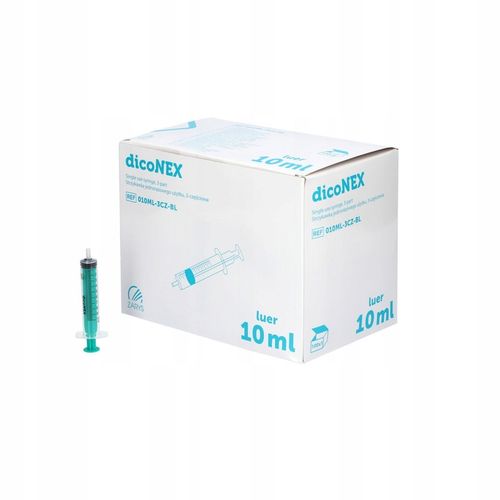 STRZYKAWKI 10ML 3częściowe 100szt. strzykawka iniekcyjna LUER DicoNEX Zarys na Arena.pl