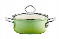 RIESS Garnek z pokrywą 1,0l 16cm Smaragd Riess EMALIA KWARCOWA AUSTRIA