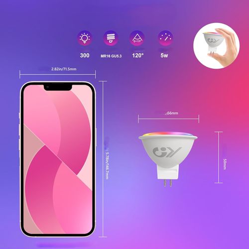 Żarówka Led Inteligentna Rgb Mr16 Gu5.3 Smart Life Bluetooth Zestaw 6X na Arena.pl