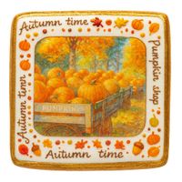 CIASTKO LUKROWANE PUMPIKN OFFER ROZ.L KWADRAT JESIEŃ RĘCZNIE ROBIONE