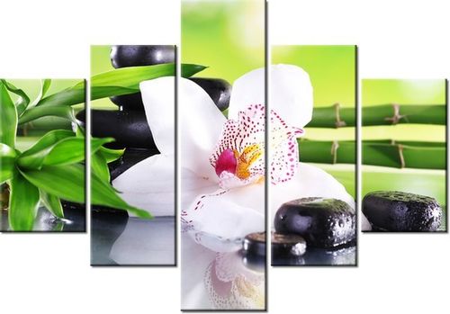 70 100CM OBRAZ 5 ELEM KAMIENIE SPA STORCZYK DRUK PŁÓTNO na Arena.pl