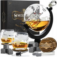 ZESTAW DO WHISKEY KOMPLETNY ELEGANCKI DLA DŻENTELMENA KARAFKA KAMIENIE