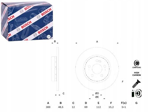TARCZA HAM TYL 300X12 P BOSCH na Arena.pl