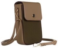 mini torebka-portfel ze skóry ekologicznej z ozdobnym panelem - peterson