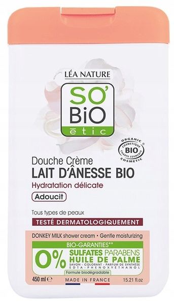SO'BiO Etic Douche Creme Lait d'Anesse 450ml zdjęcie 1